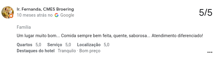 Avaliação de cliente 2