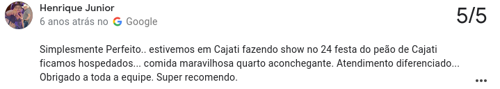 Avaliação de cliente 9